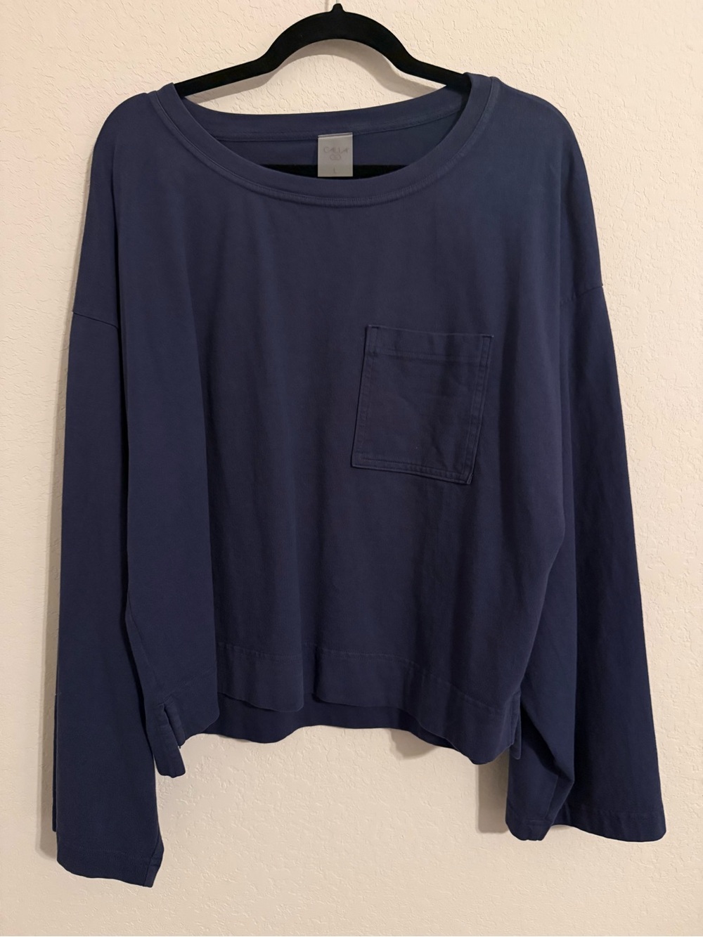 CALIA by Carrie Underwood Navy Long-Sleeve Pocket Top